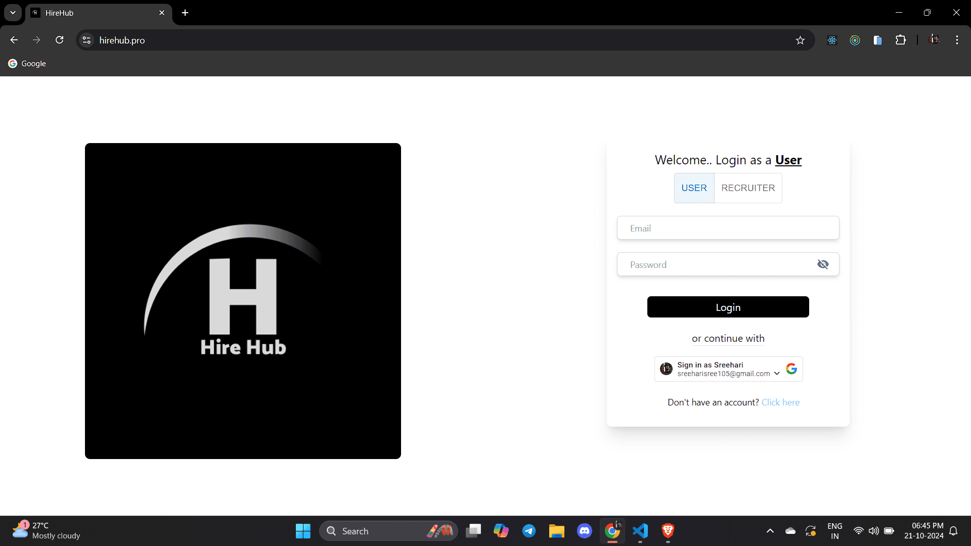 Hirehub screenshot 1