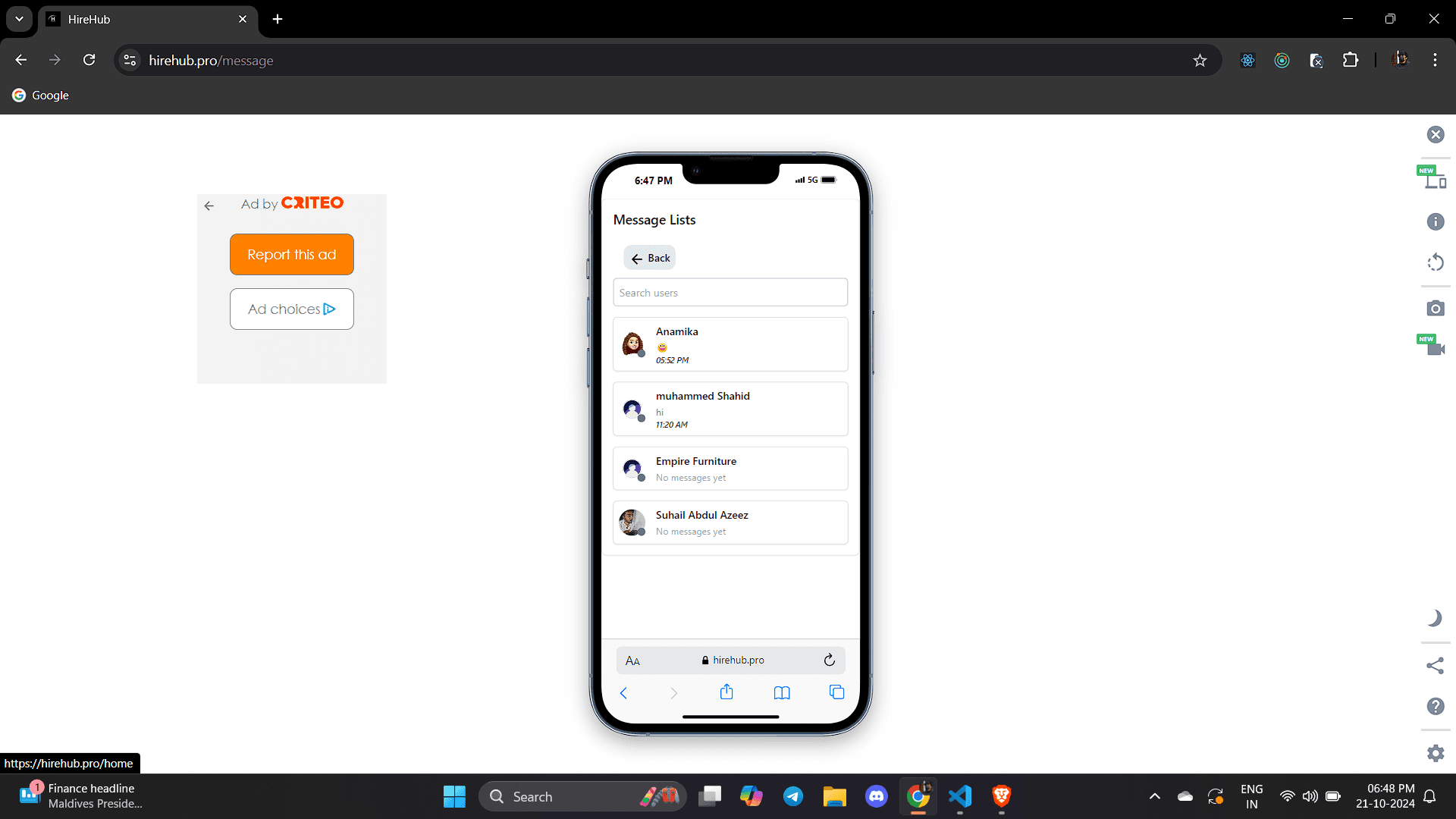 Hirehub screenshot 8